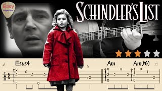 🔴Theme From Schindler's List - John WilliamsㅣAcoustic Fingerstyle Guitar TutorialㅣTabs & Chords