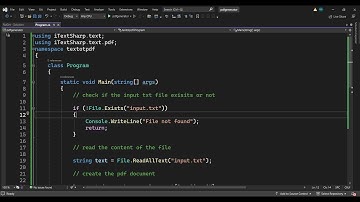 C# .NET Project to Convert Text File to PDF Document Using iTextSharp Library in Terminal