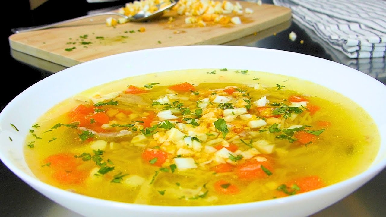 Sopa de Pollo con Fideos 🥣 Receta 100% Casera