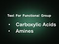 Test For Functional Group: CARBOXYLIC ACIDS & AMINES Edunovus Online Smart Practicals