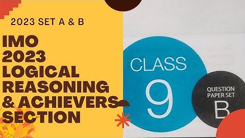 class 9 imo 2023 previous year paper set  A & B /imo class 9 2023 paper/class 9 maths Olympiad 2023