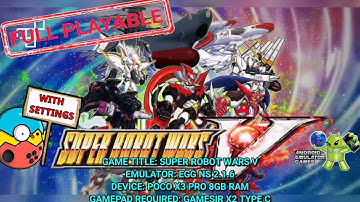 Super Robot Wars V EGG NS 2.1.6 Game test with settings
