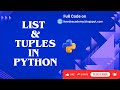 List and Tuples in Python | phpecho