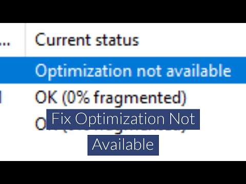 How to fix optimization not available
