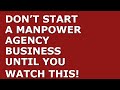 How to Start a Manpower Agency Business | Free Manpower Agency Business Plan Template Included