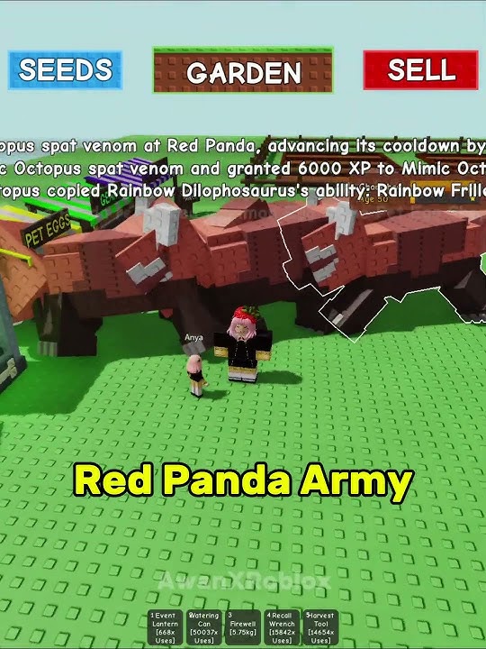 Red Panda is broken  #roblox #growagarden