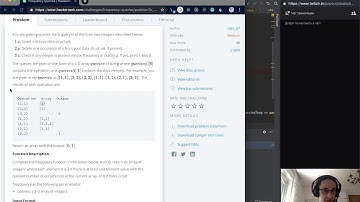 Hackerrank #7 (Frequency Queries, Fraudulent Activity Notifications, Sherlock and the Valid String)