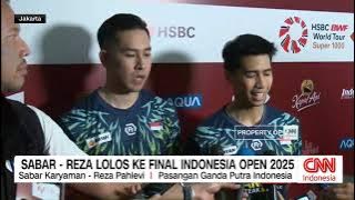 Sabar-Reza Lolos Ke Final Indonesia Open 2025