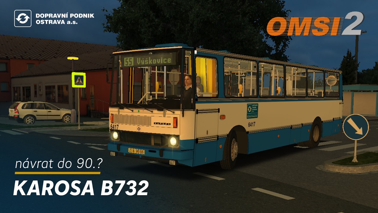 OMSI 2 #235 - Model B732 i po letech překvapí! Linka 55 v noční OSTRAVĚ ! ! !