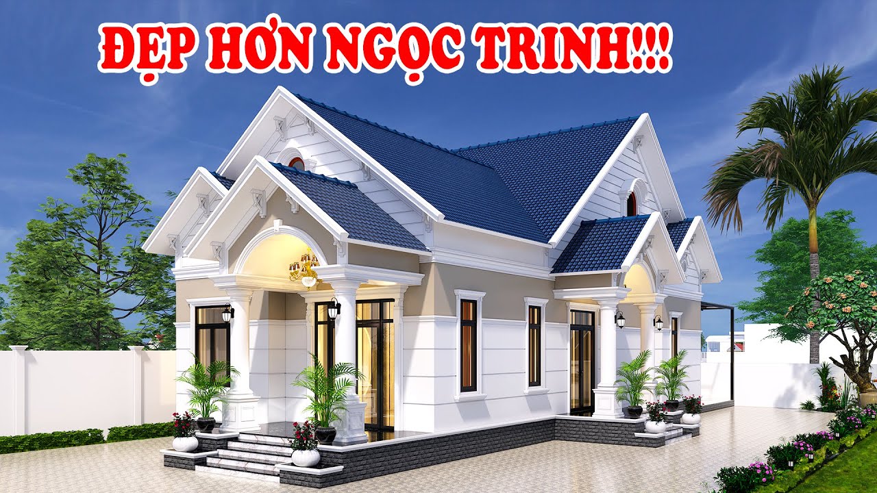 Mẫu nhà cấp 4 mái thái, 9m x 19m ĐẸP HƠN NGỌC TRINH!!! - YouTube