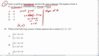 Question 29 Sample Exam A 2010-11