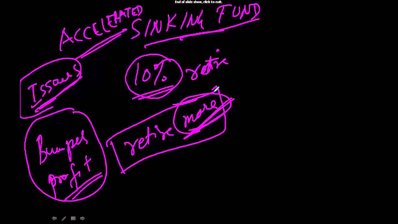 21 Accelerated Sinking Fund Provision