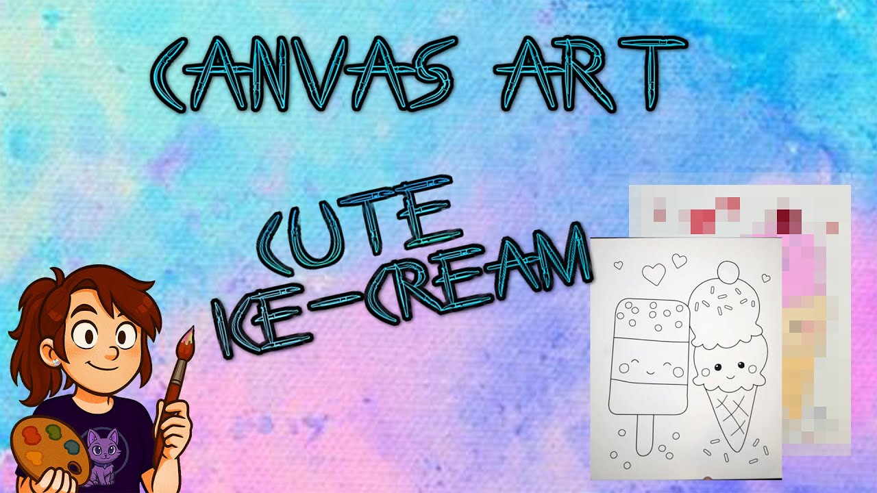 Cute Ice-Cream | Canvas Art Series