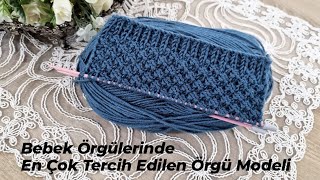 İkili Pirinç Örgü Modeli  knitting baby sweater pattern yelek hırka battaniye patik design şal