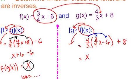 7-8B  Verifying if 2 functions are inverses