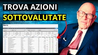 Come usare lo STOCK SCREENER di FINVIZ secondo Walter Schloss