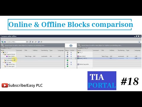 How to compare projects in TIA Portal ? PLC lesson #18 for beginners