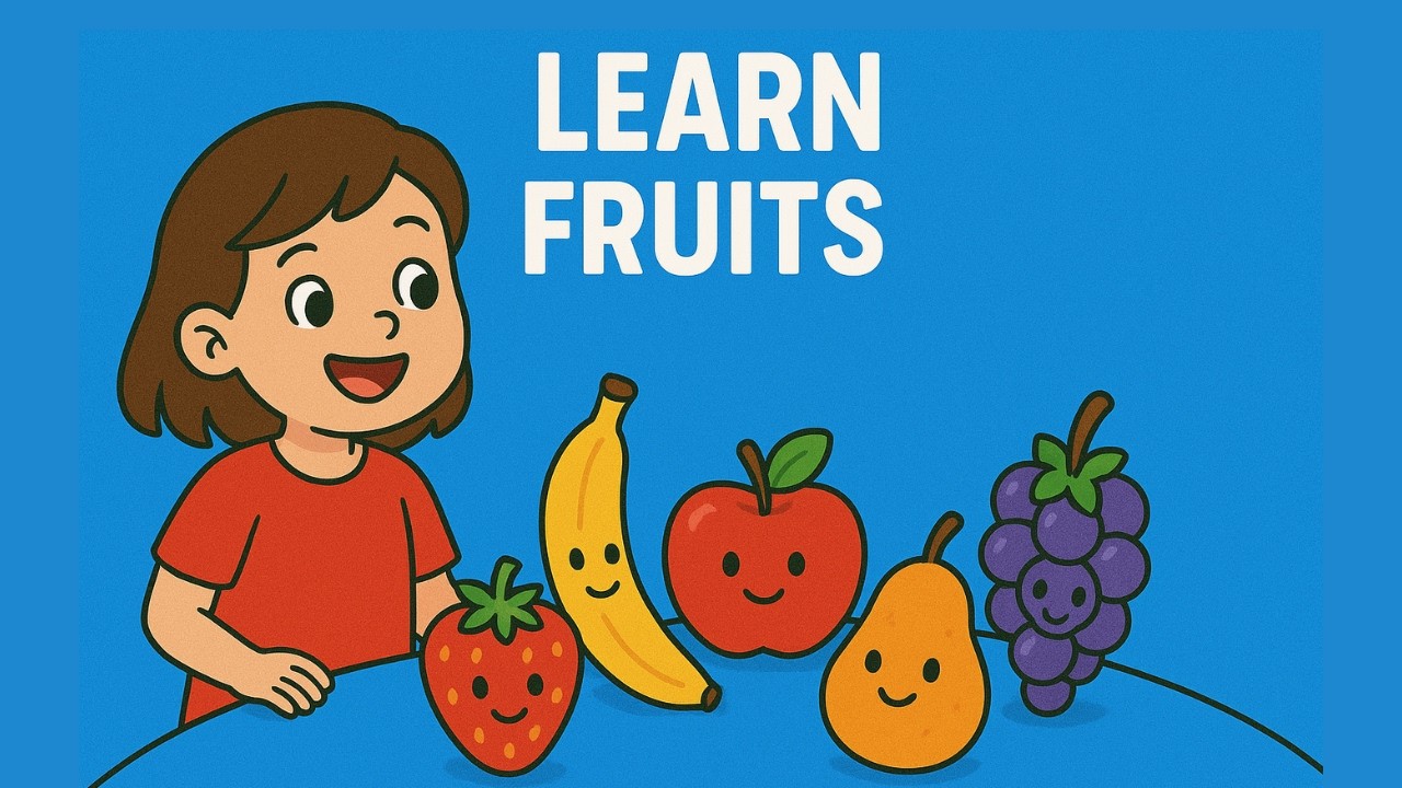 Learning Fruits for kids in English, Learn Fruits, Learning fruits for children, Fruits Learning.