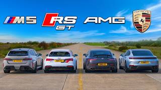 BMW M5 vs Audi RS6 GT vs Porsche Turbo S vs AMG GT: CORRIDA DE ARRANCADA
