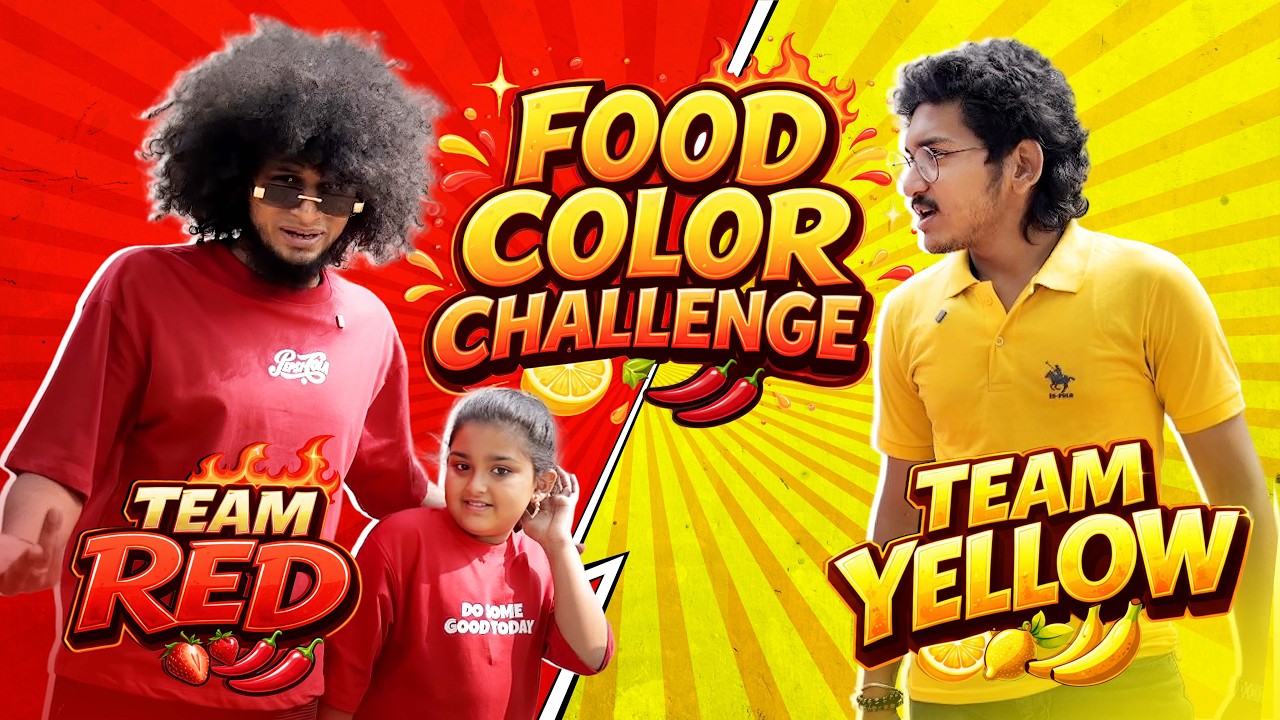 Food Color Challenge | Mudiyan | Keshu | Paaru