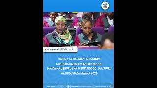 BARAZA LA MADIWANI KINONDONI LAPITISHA RASIMU YA SHERIA NDOGO