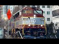 Chasing the Readville switcher w/ RSTX 1003 &amp; MBTA 1129!