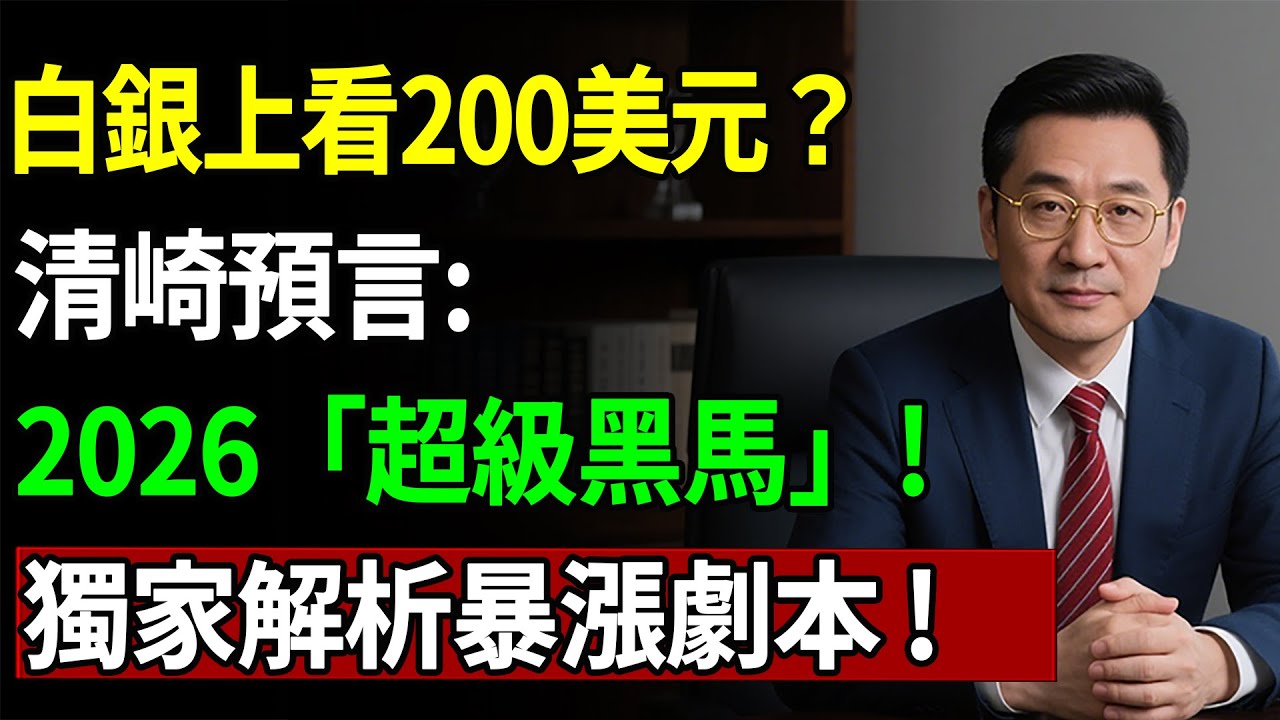 白銀上看200美元？清崎預言2026「超級黑馬」！抗通膨殺手鐧是它？獨家解析暴漲劇本！#白銀#財經#資產配置#清崎預言#理財#投資#晚年生活#晚年幸福#退休#退休生活#養老-  YouTube