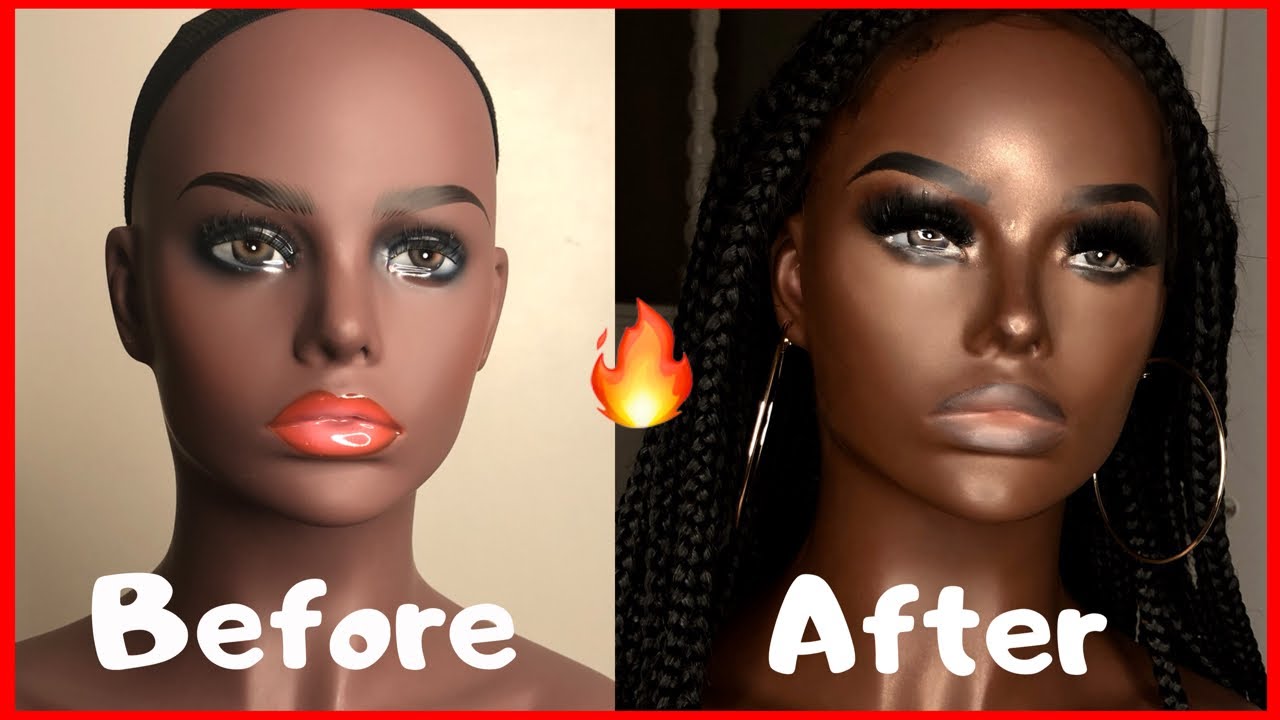 BEFORE AND AFTER MANNEQUIN TRANSFORMATION COVERGIRL New TruBlend