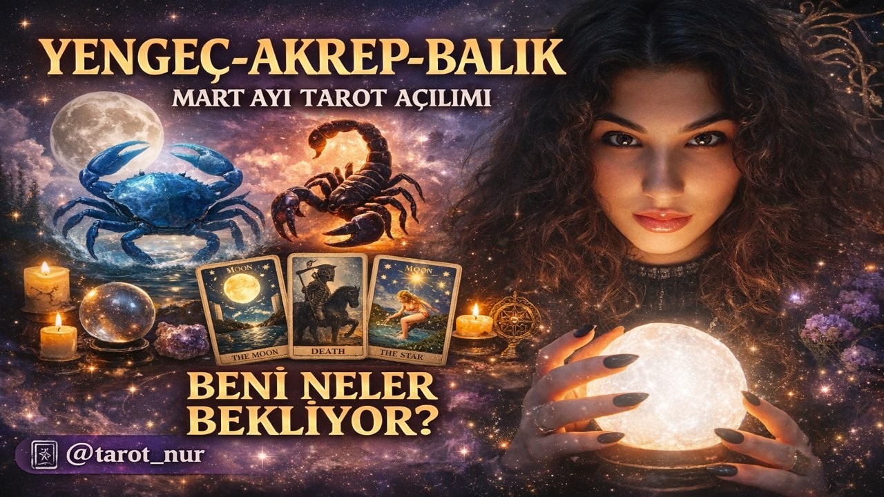 YENGEÇ-AKREP-BALIK BURÇLARI  MART AYI TAROT AÇILIMI BENİ NELER BEKLİYOR EVRENDEN GELEN FISILTı NEDİR