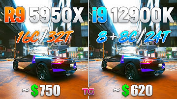 Core i9 12900K vs Ryzen 9 5950X - Test in 10 Games