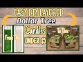 EASY DIY LAYERED Dollar Tree CANDLES | UNDER $5