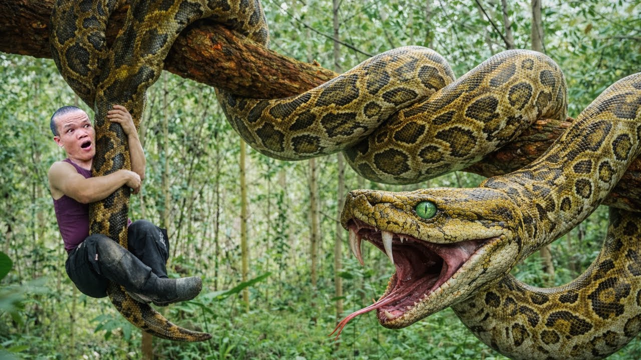 Dwarf Family Survives the Wild: Giant Python Encounter & Komodo Attack ...