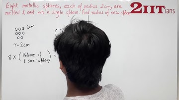 MENSURATION Exercise 17.5 Q 7 Class X ICSE | IIT JEE Eight metallic spheres, each of radius 2 cm