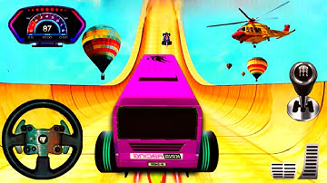 MEGA RAMP BUS STUNT GAMES 2022 - SUPER CRAZY BUS DRIVING - ANDROID GAMEPLAY