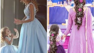 Mom daughter matching dress designs/Mom daughter twining dresses designs