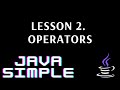 JavaSimple 2.Operators