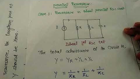 Parallel RLC Resonance circuit Derivation in Tamil