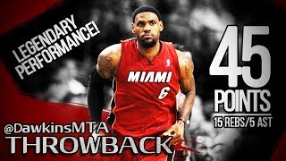 LeBron James EPiC Performance 2012 ECF Game 6 at Celtics - 45 Pts, 15 Rebs, 5 Dimes, LEGEND!