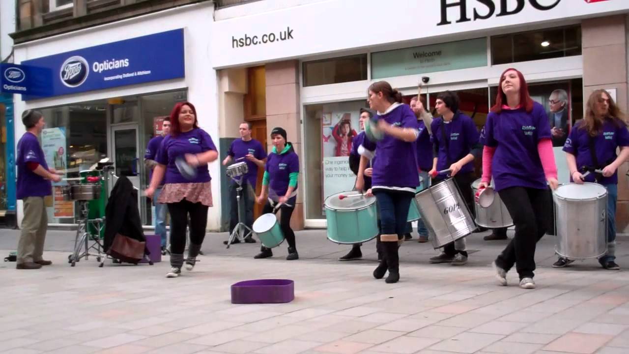 Rhythm Wave Samba Band Christmas Lights Switch On Perth Scotland