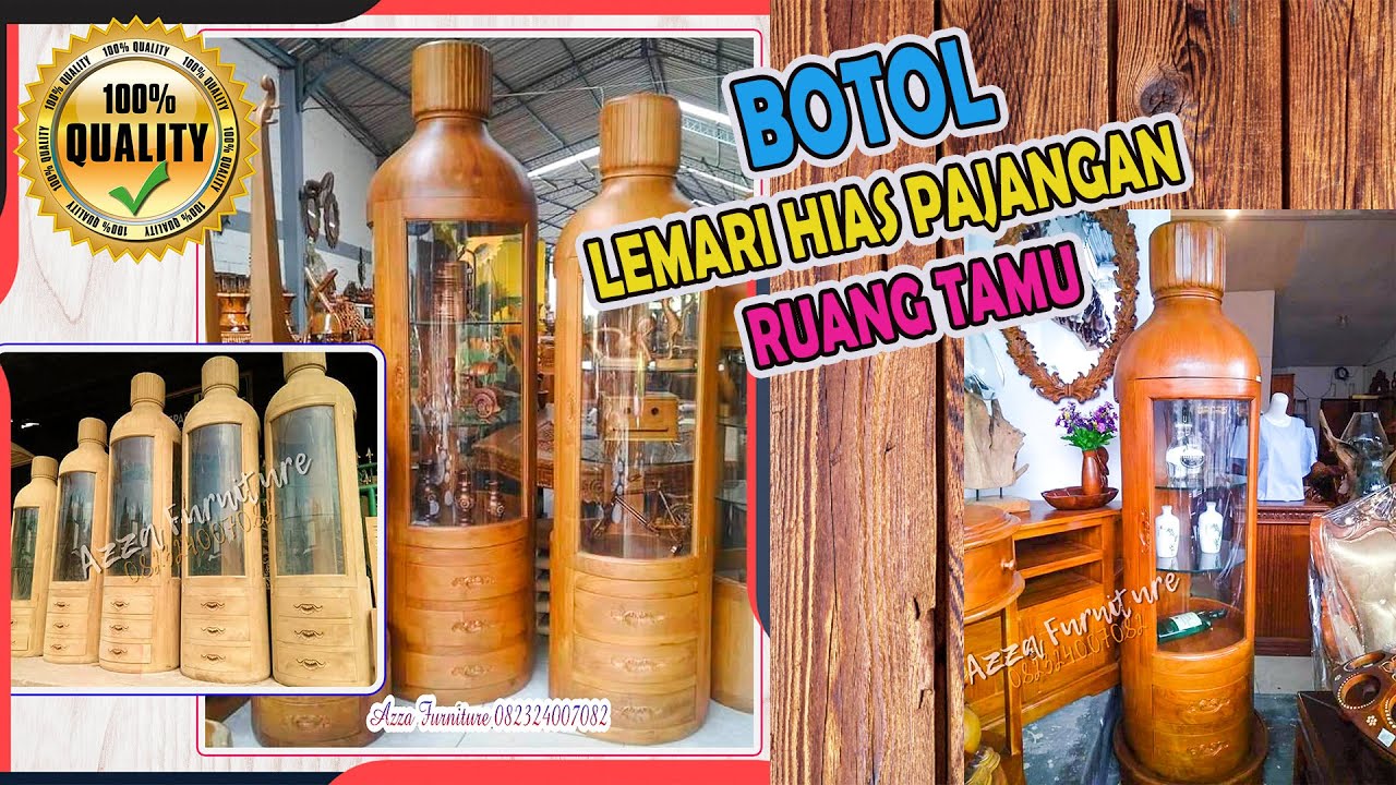 model lemari  hias unik desain botol bufet pajangan ruang  