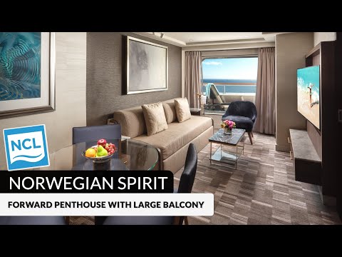 Norwegian Spirit Forward-Facing Penthouse with Large Balcony walkthrough tour