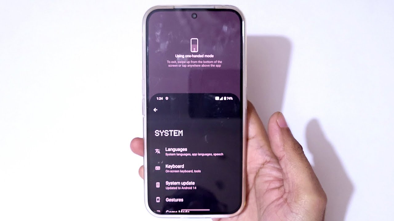 Nothing Phone 2a Plus One Handed Mode - YouTube