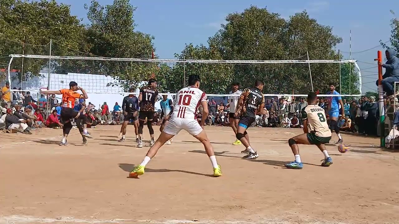 Anil pankaj manjeet vs akshya makdana Shivam monu a fire volleyball match at sehlang tournament 