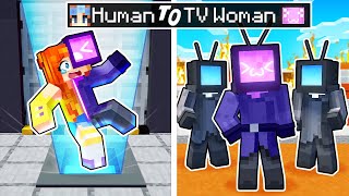 From Human to TV WOMAN in Minecraft!