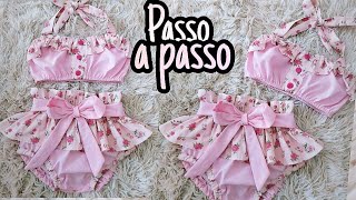 Passo a passo ⭐️ Conjunto Banho de sol _TAPA FRALDA E TOPER (MODELAGEM COM MEDIDAS)