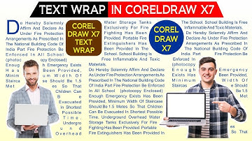 HOW TO CREATE TEXT WRAP IN CORELDRAW X7 | NEWSPAPER AND MAGAZINE MEIN KAISE TEXT WRAP BANATEY HAI