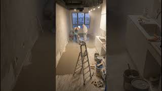 Metallic Epoxy Floor Transformation | Studio Apartment Makeover #shorts  #epoxyfloor #homemakeover