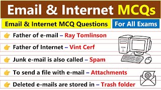 Email and Internet MCQs | For All Competitive Exams