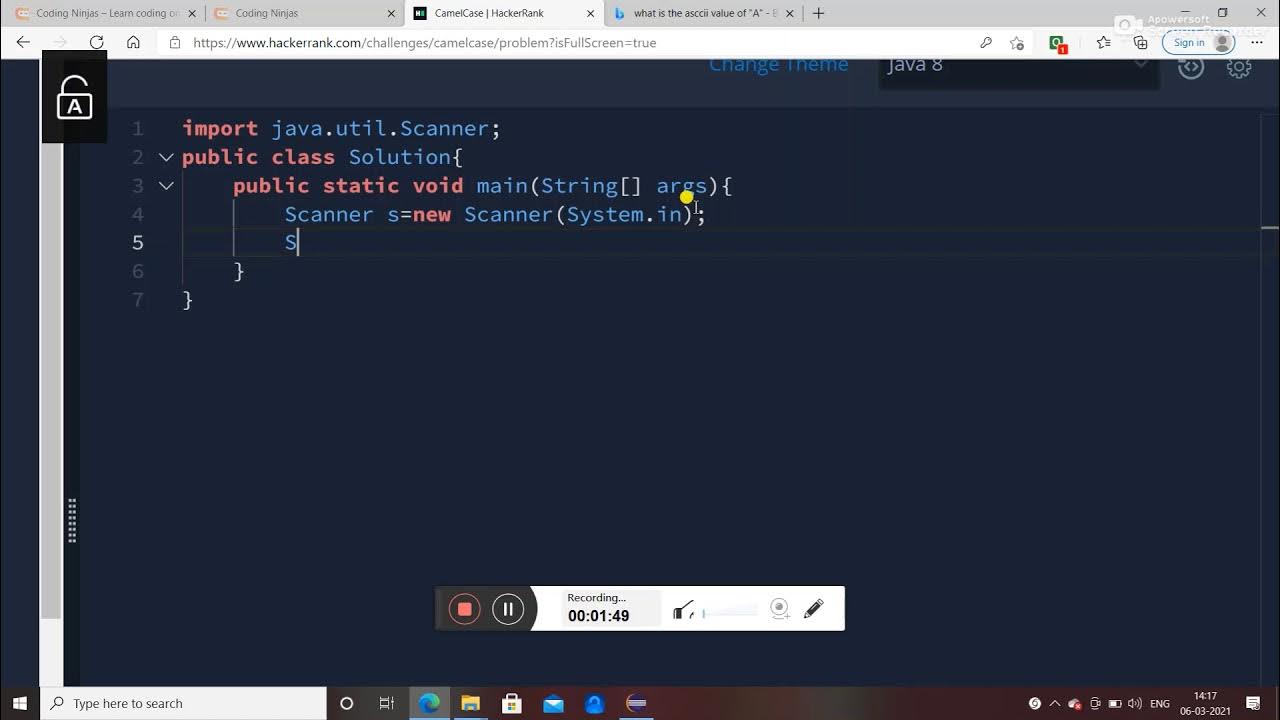 CamelCase || Hackerrank || problem Solving || java programming language ...