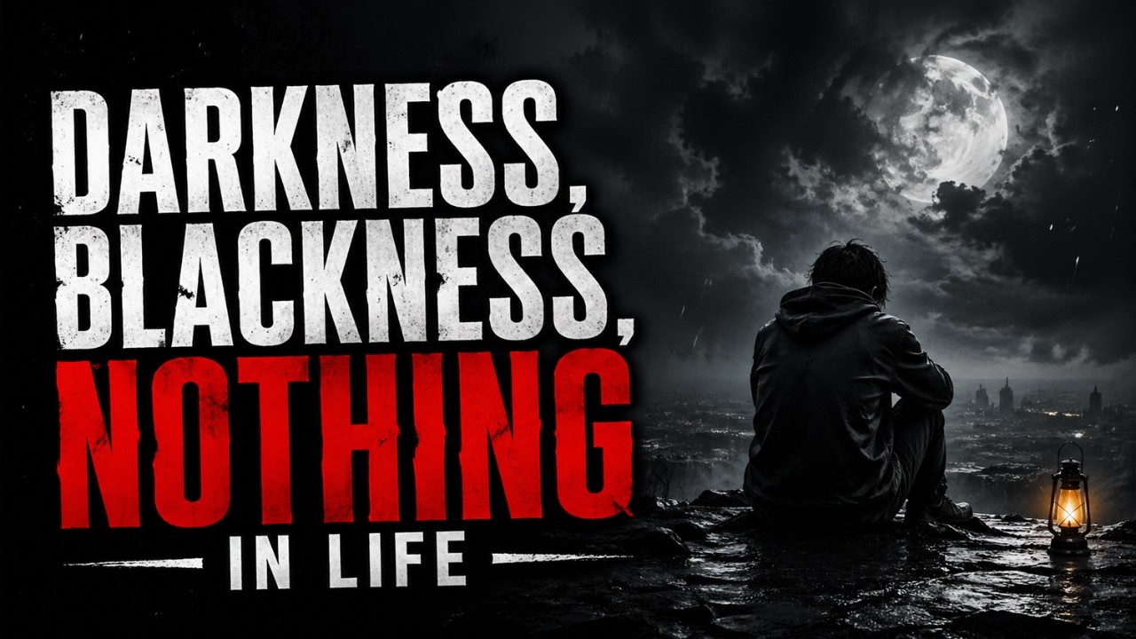 Darkness, blackness, nothing in life